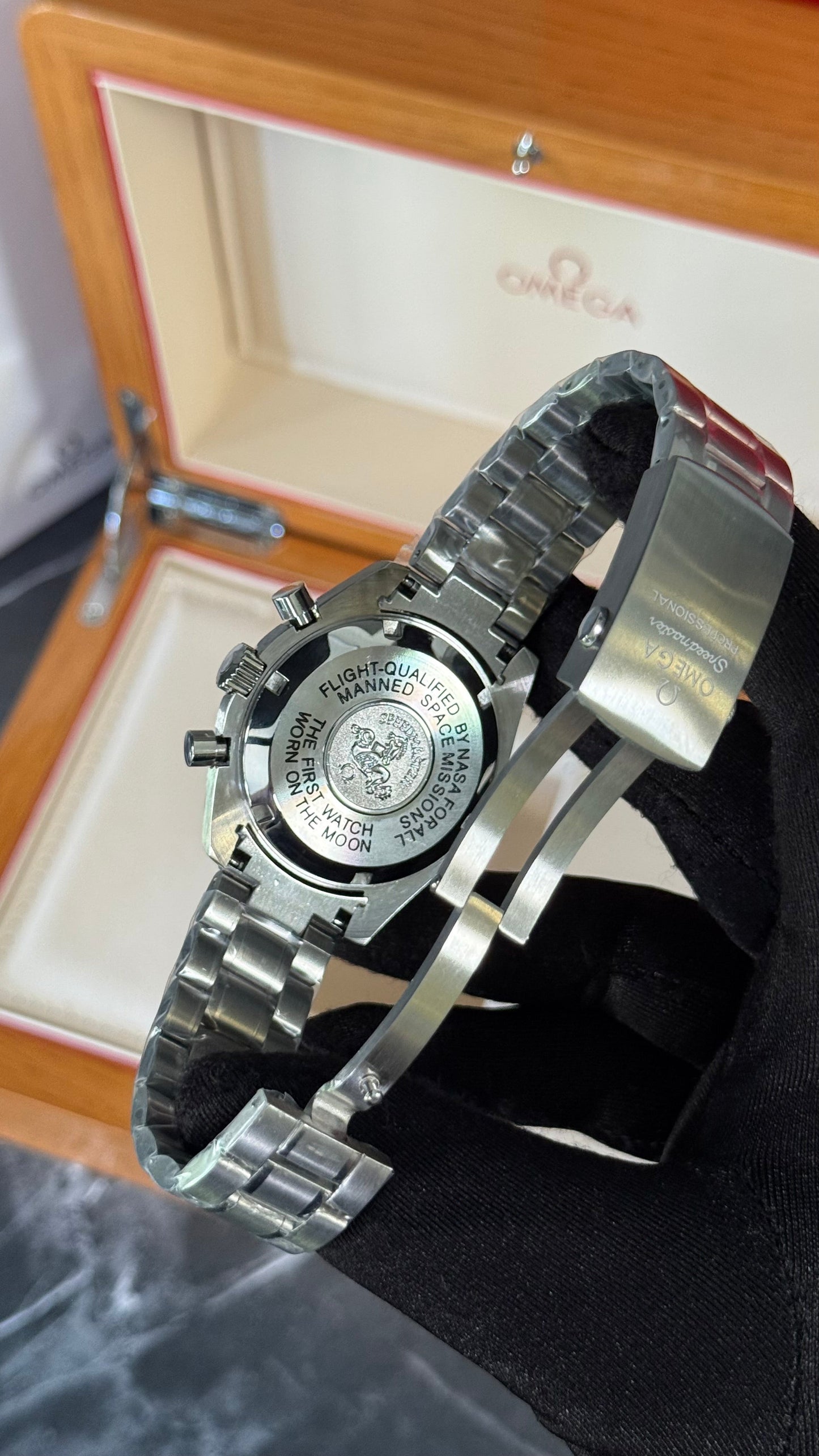 OMG SPEEDMASTER (PLATA/BLANCO/NEGRO) CUARZO