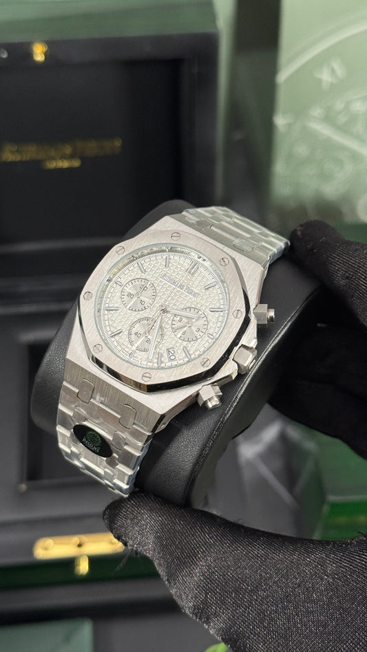 AP ROYAL OAK CRONÓGRAFO (PLATA/BLANCO)