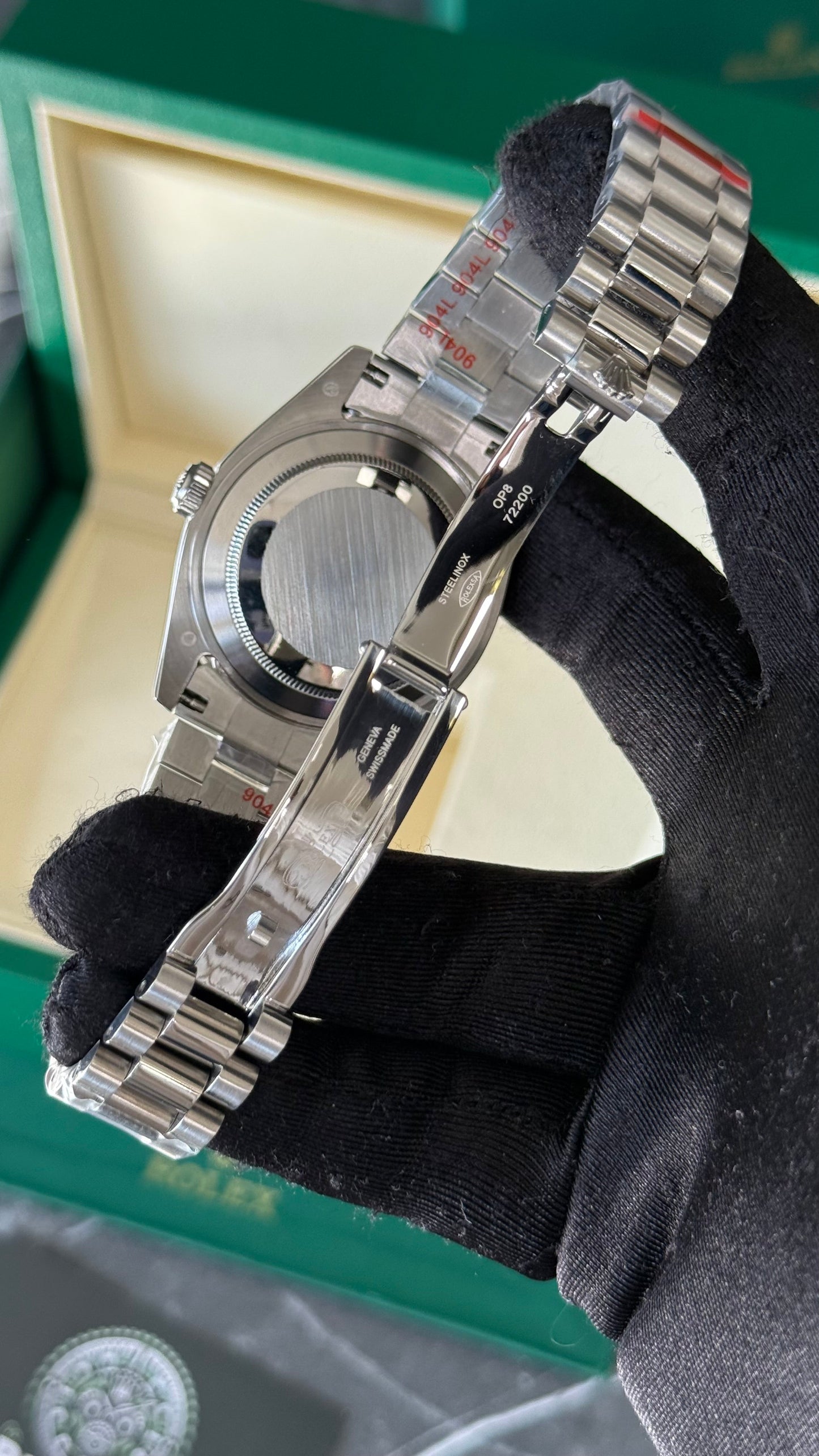 RLX DAY-DATE (PLATA/AZUL CLARO-ARABIC)