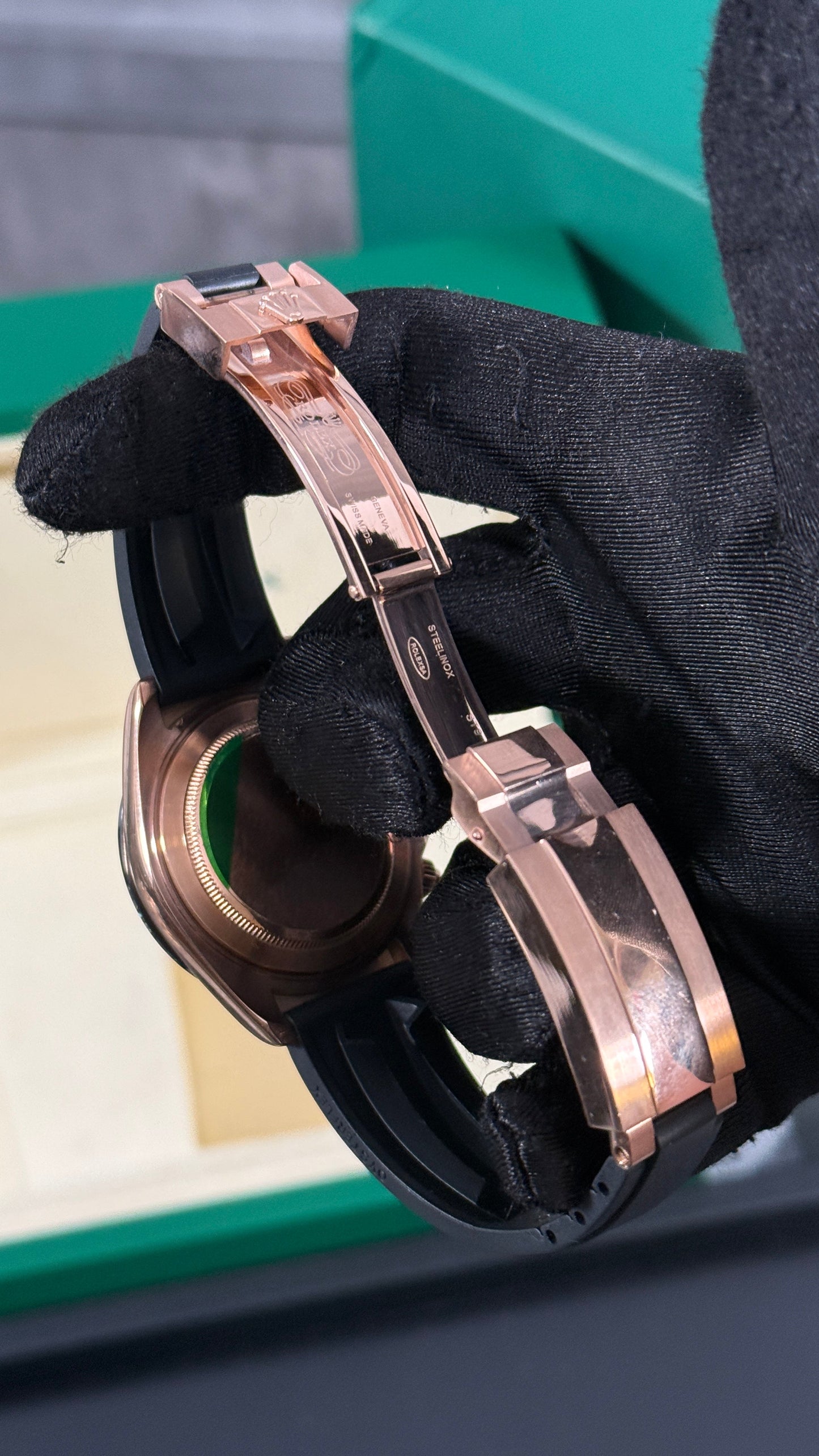 RLX DAYTONA (ORO ROSA/NEGRO) GOMA V2