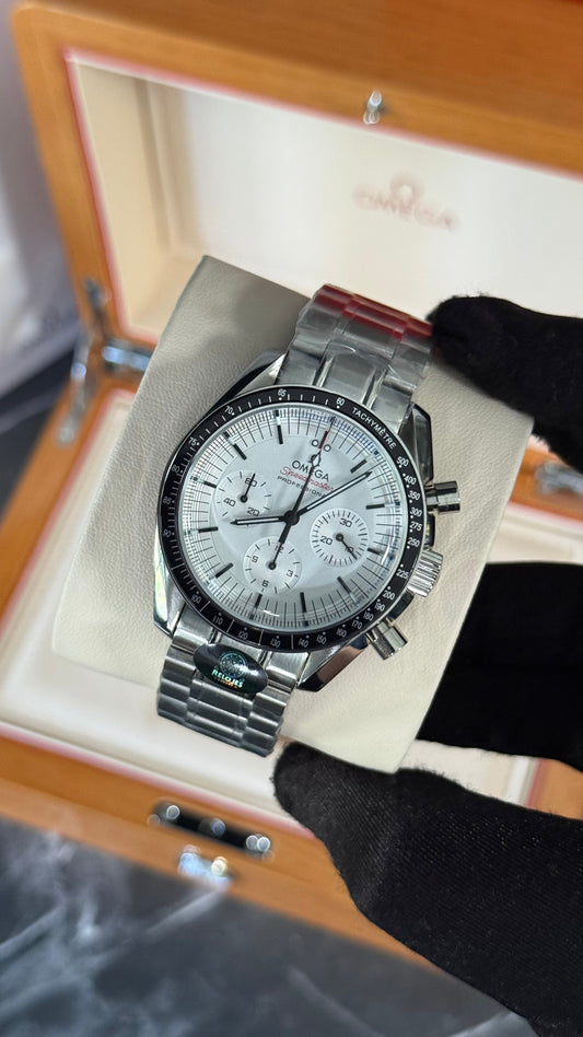 OMG SPEEDMASTER (PLATA/BLANCO/NEGRO) CUARZO