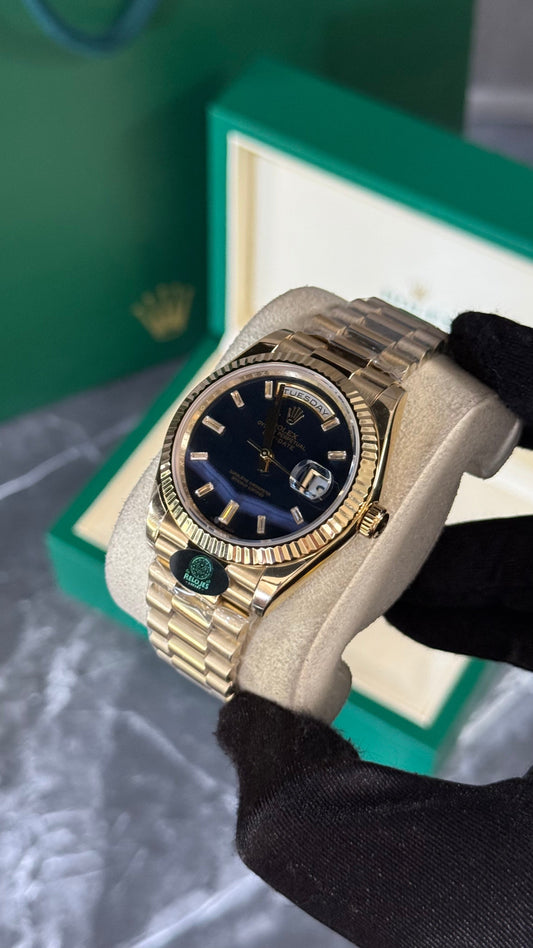 RLX DAY-DATE (ORO) SUNBURST AZUL 2025