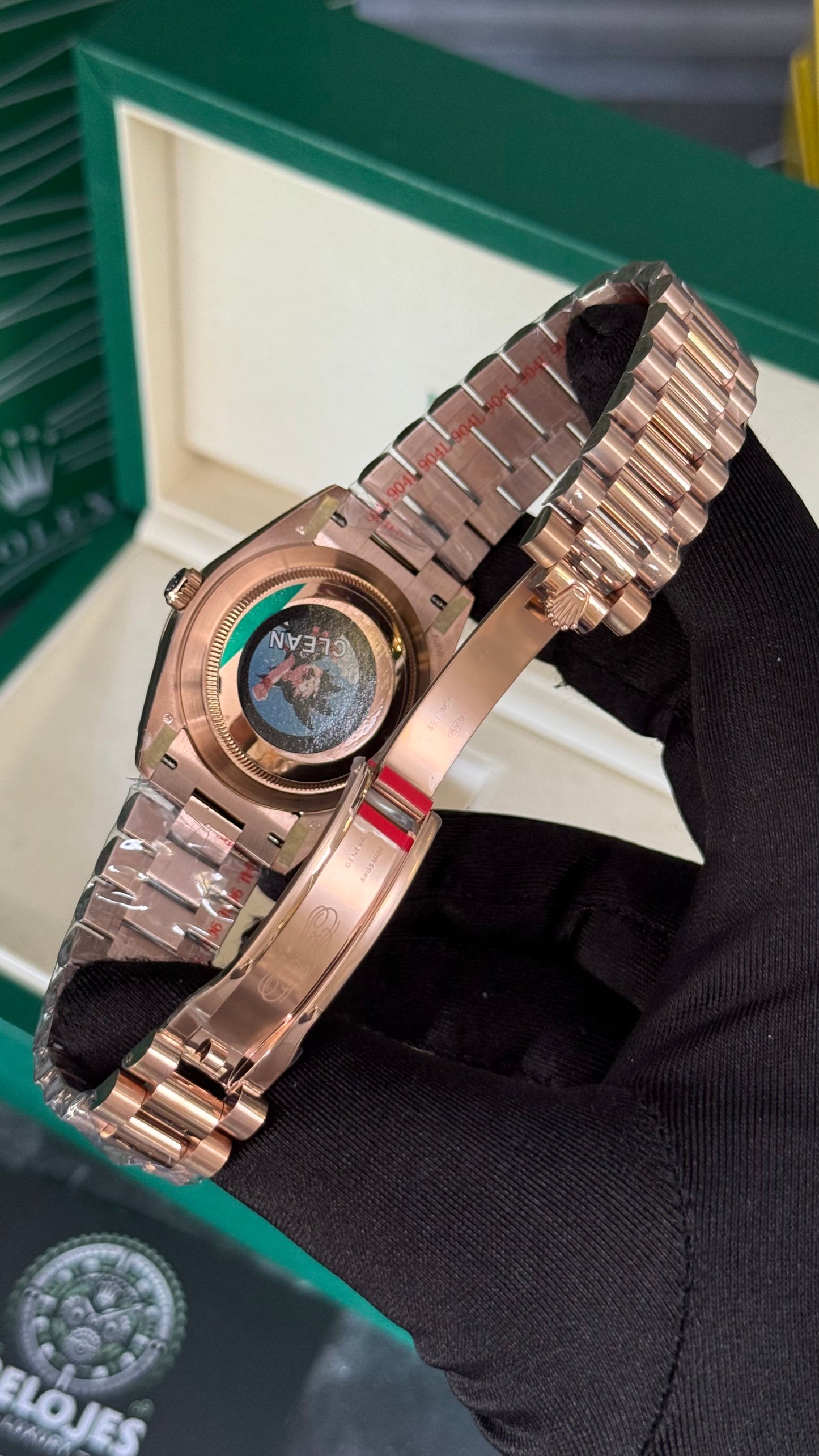 RLX DAY-DATE (CHOCOLATE/ORO ROSA) SUPERCL0N