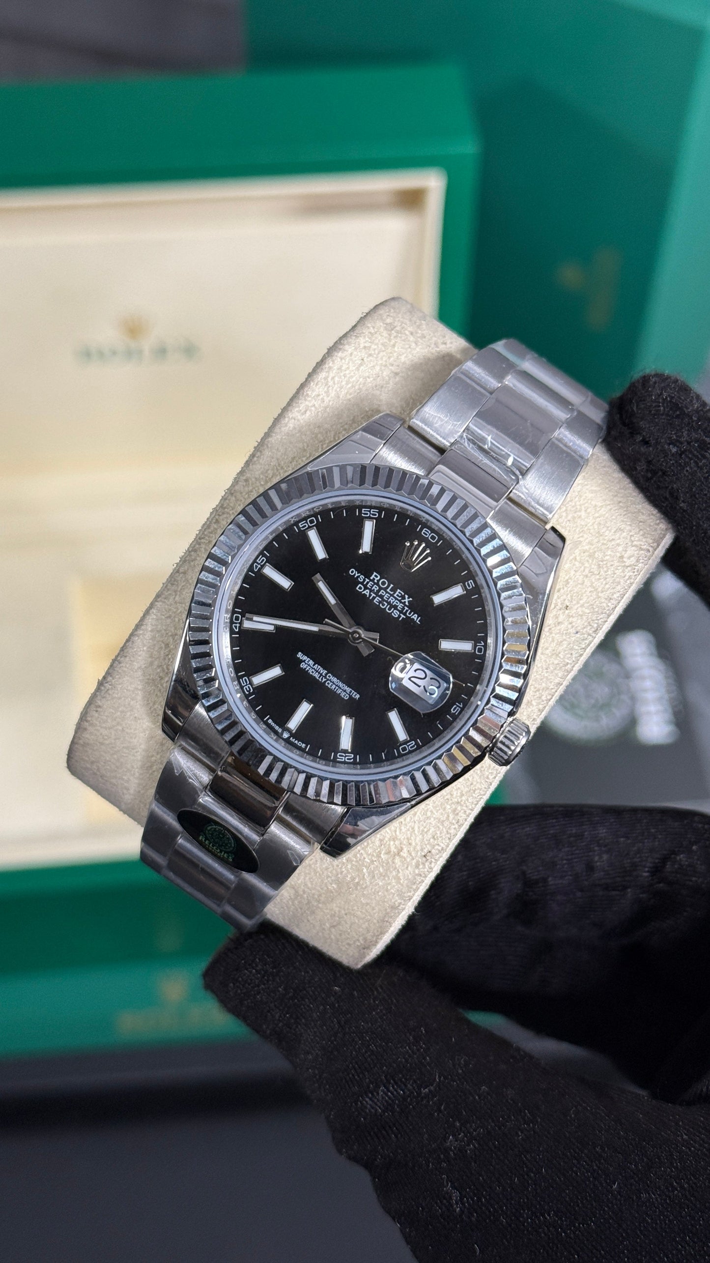 RLX DATEJUST (PLATA/NEGRO)