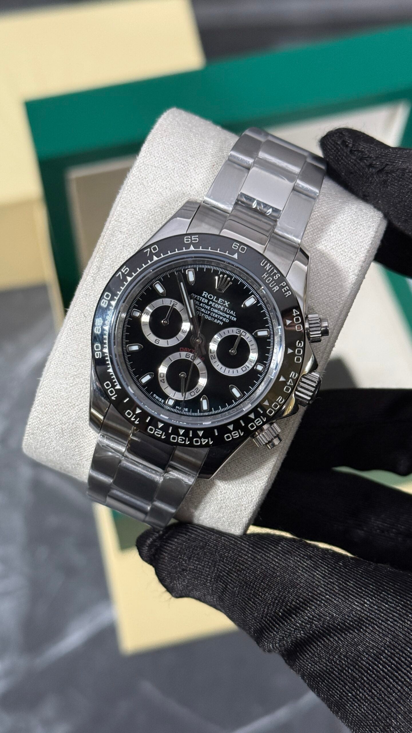 RLX DAYTONA (PLATA-NEGRO/NEGRO)