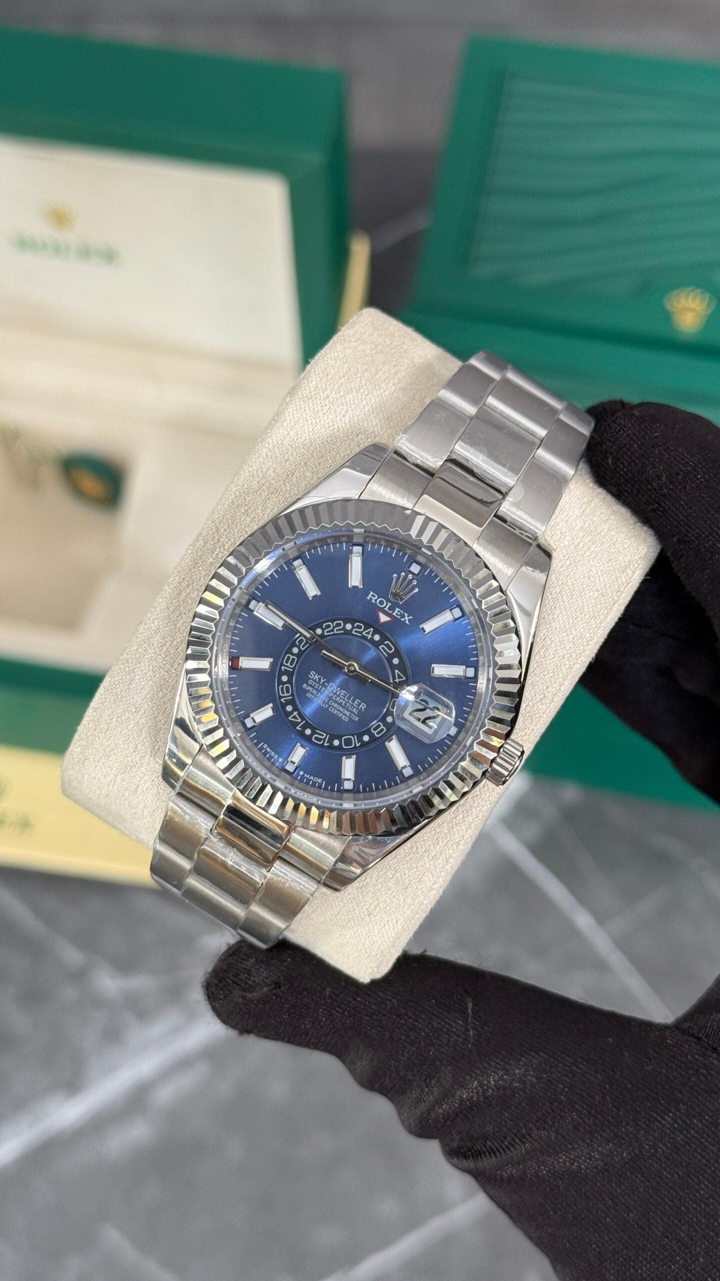 RLX SKY-DWELLER (PLATA/AZUL)