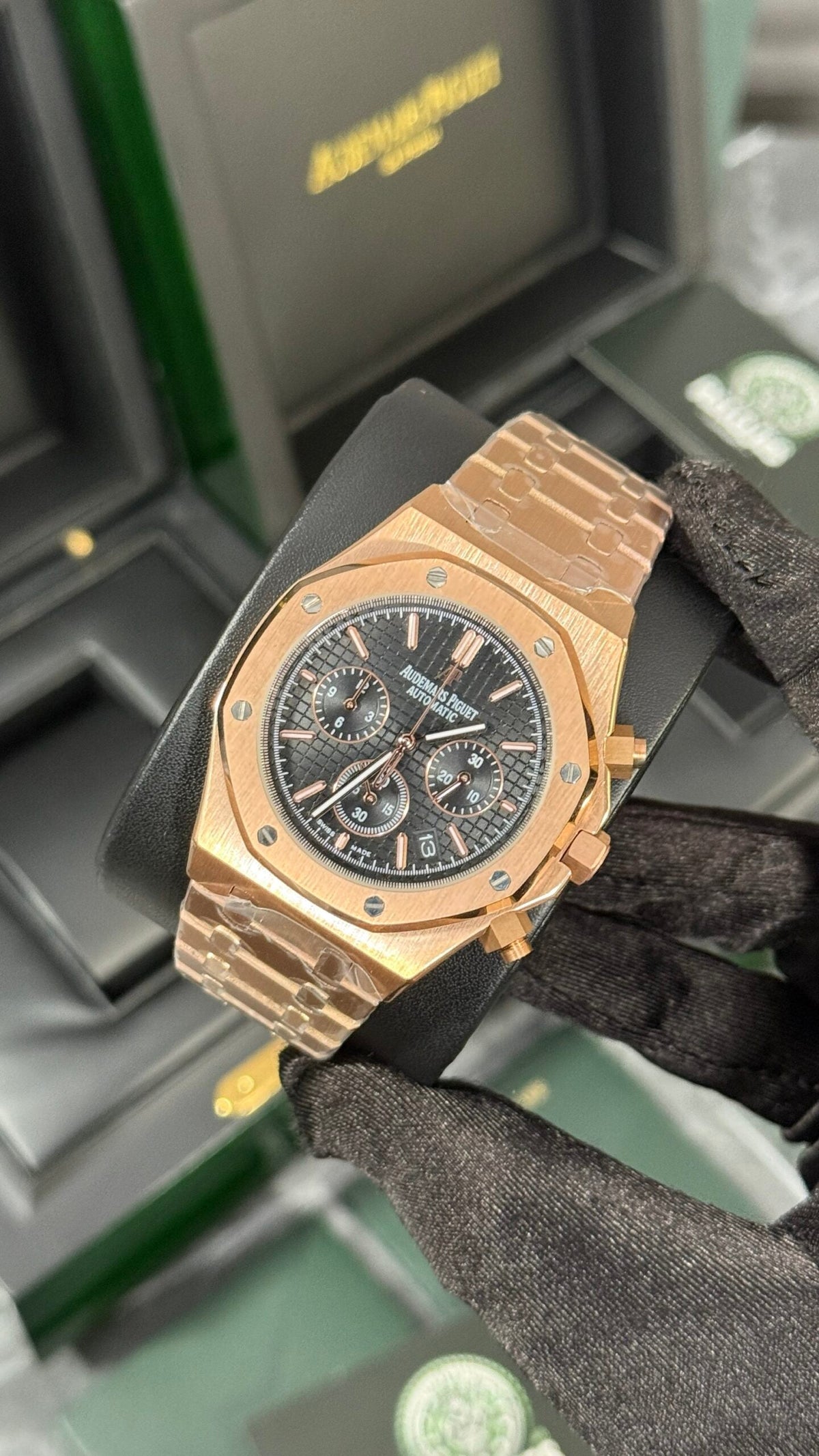 AP ROYAL OAK CRONÓGRAFO (ORO ROSA/NEGRO)