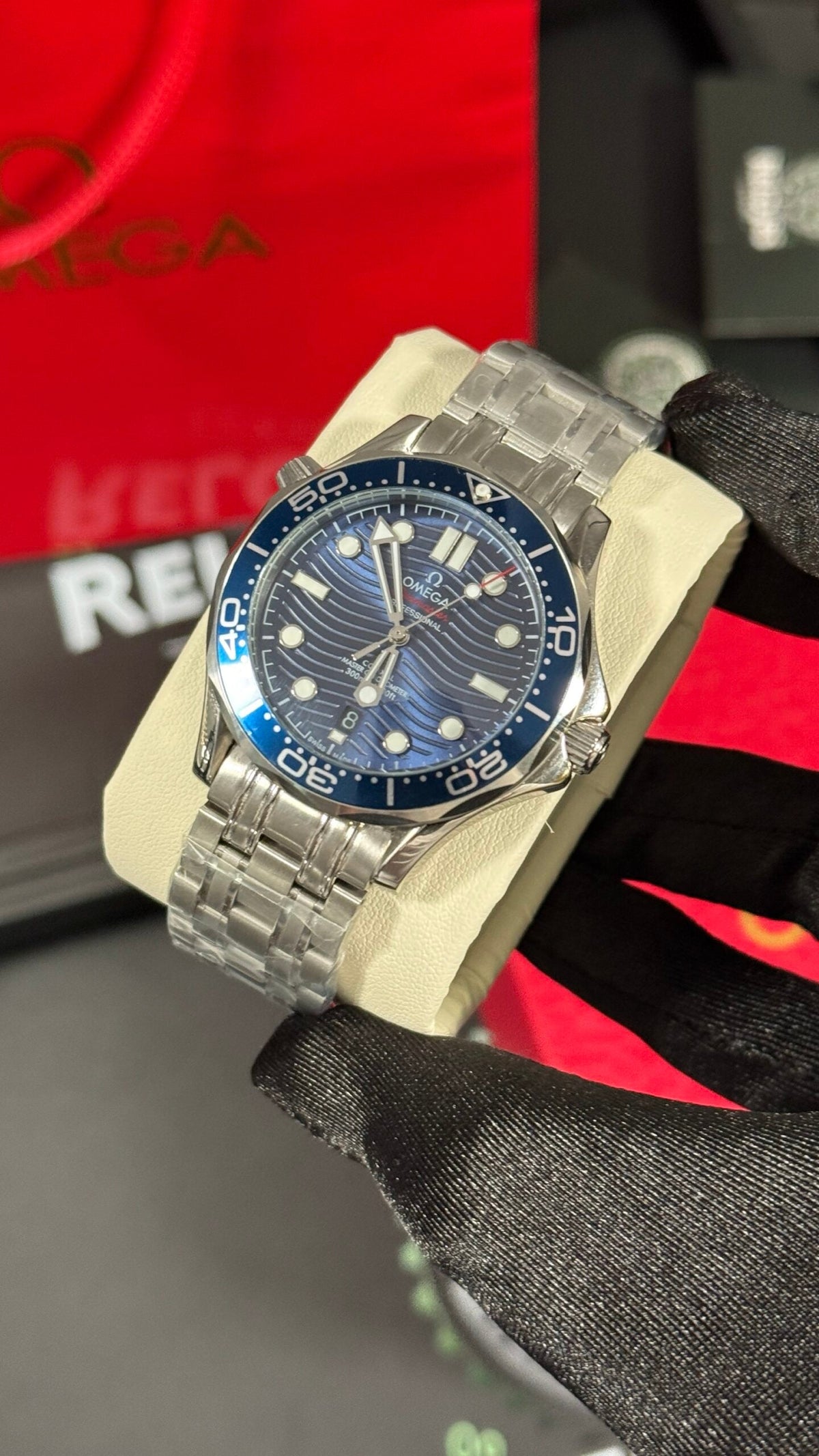 OMG SEAMASTER (PLATA/AZUL)