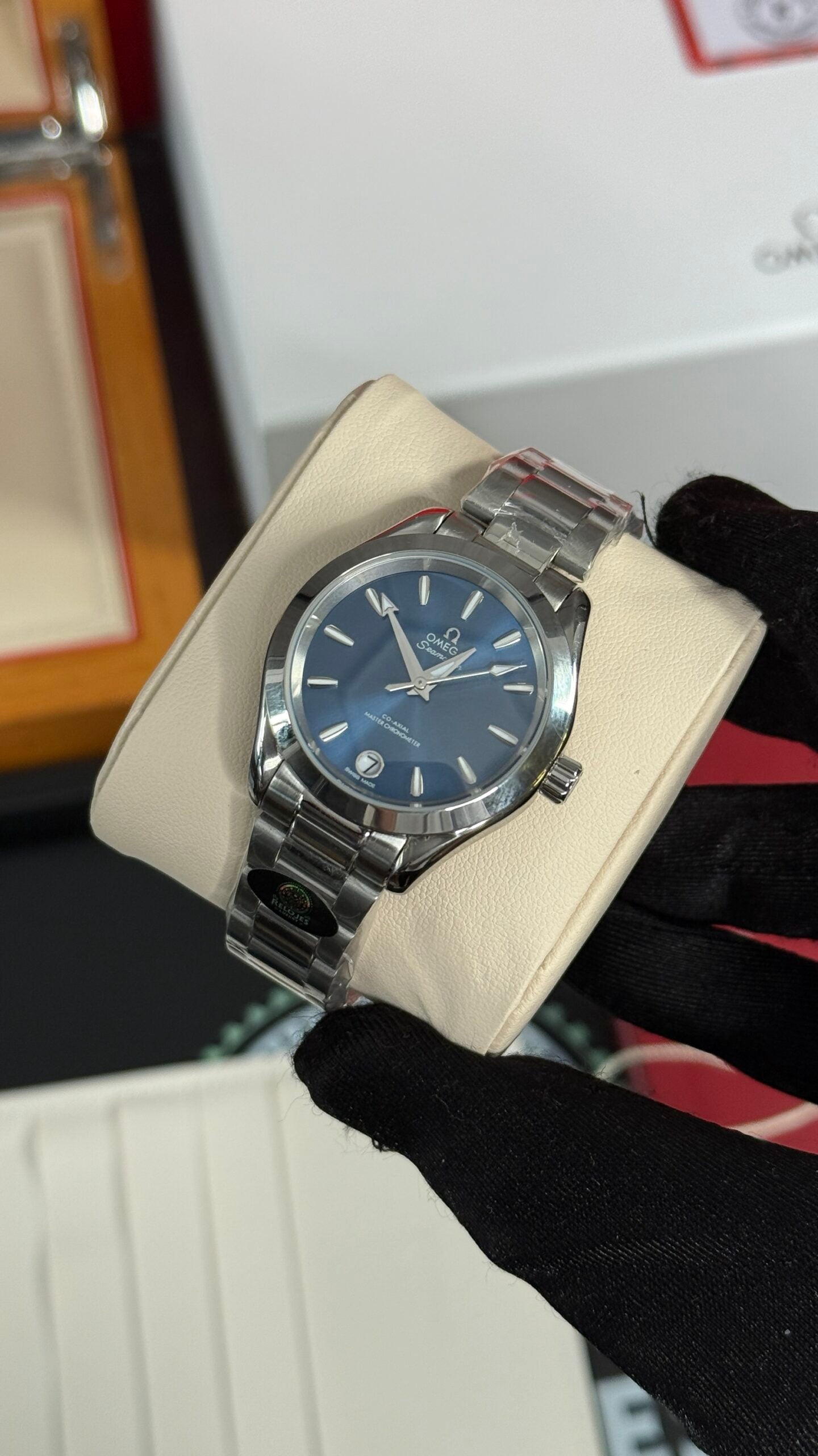 OMG AQUA TERRA (PLATA/AZUL) 34mm