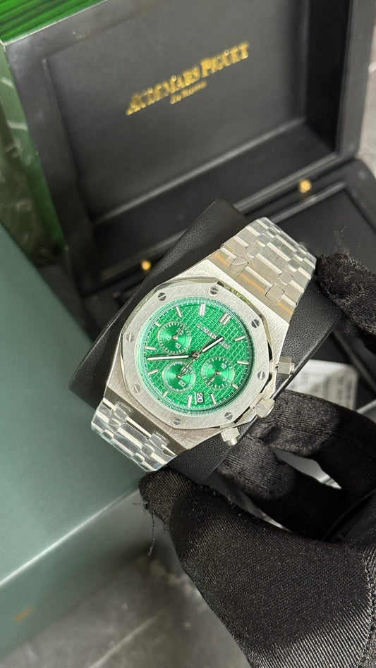 AP ROYAL OAK CRONÓGRAFO (PLATA/VERDE)