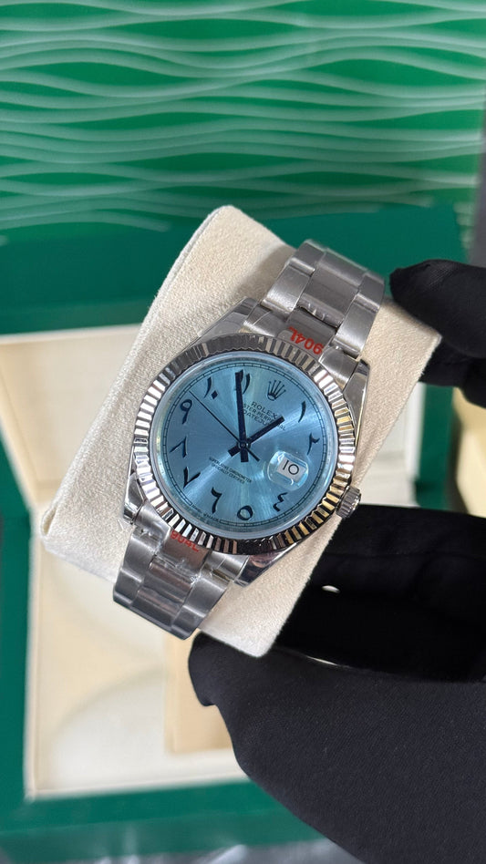 RLX DATEJUST (PLATA/AZUL-ARABIC) NW