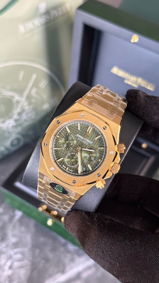AP ROYAL OAK CRONÓGRAFO (ORO/ VERDE)