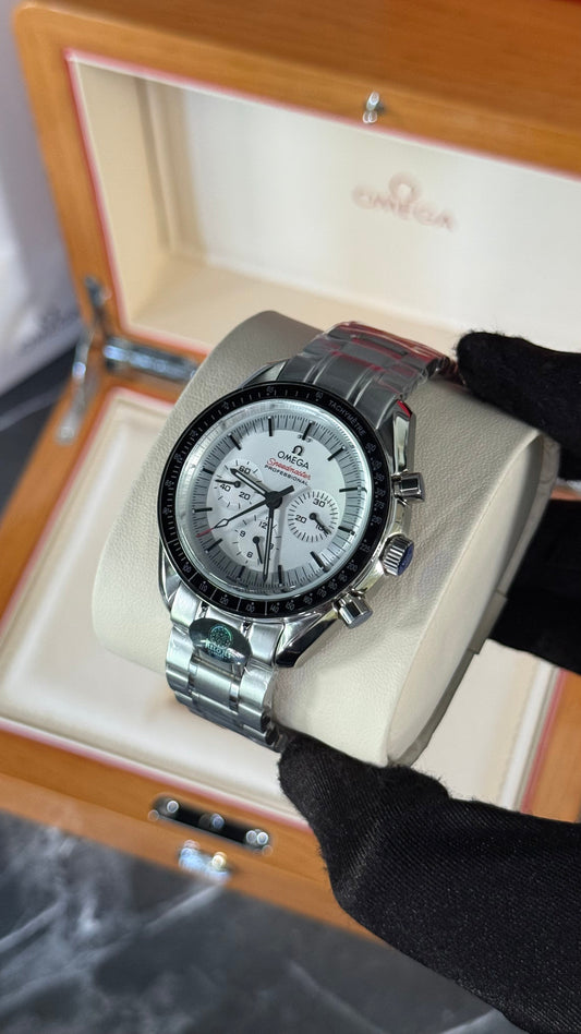 OMG SPEEDMASTER (PLATA/BLANCO/NEGRO) AUTOMÁTICO