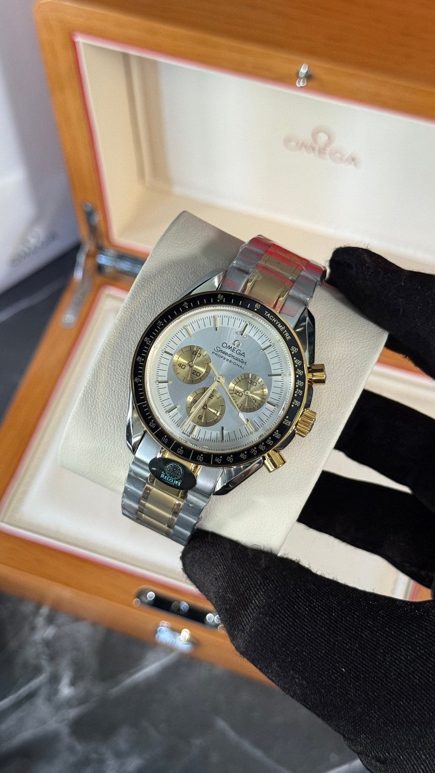 OMG SPEEDMASTER (ORO/PLATA/BLANCO)