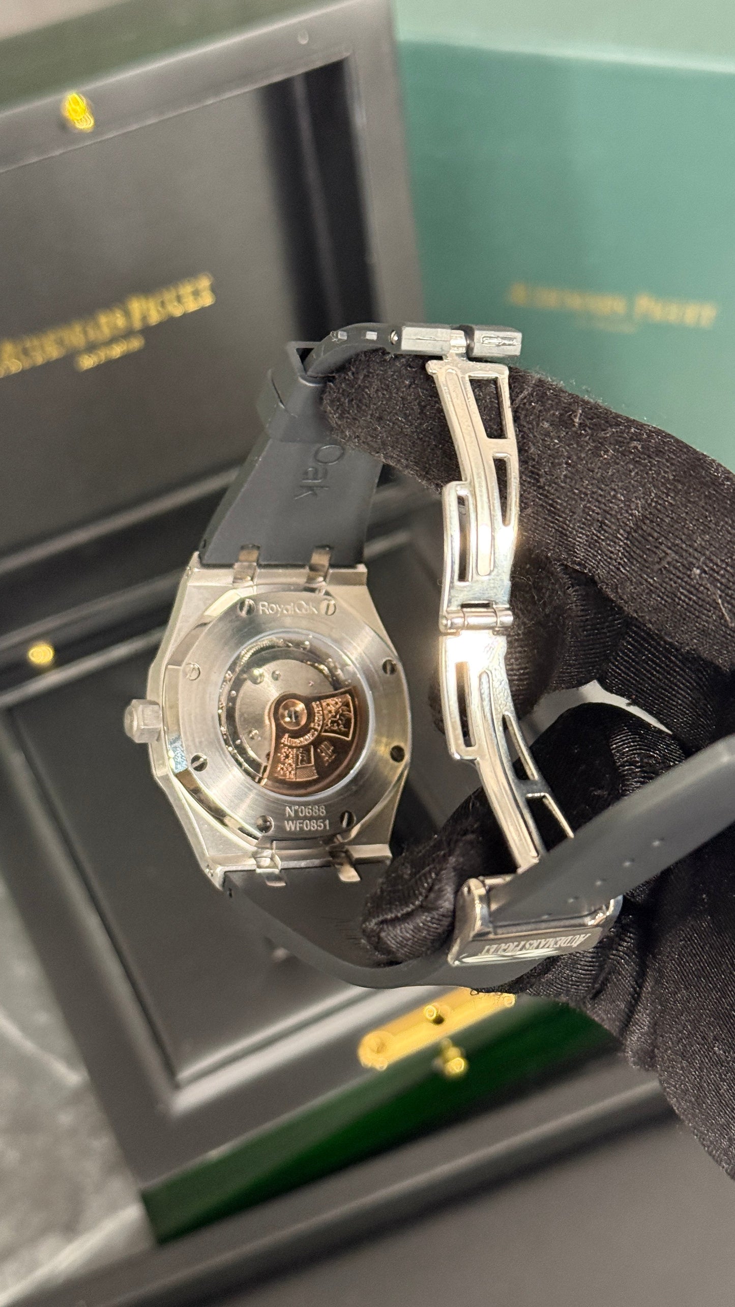 AP ROYAL OAK CAUCHO (PLATA/BLANCO)