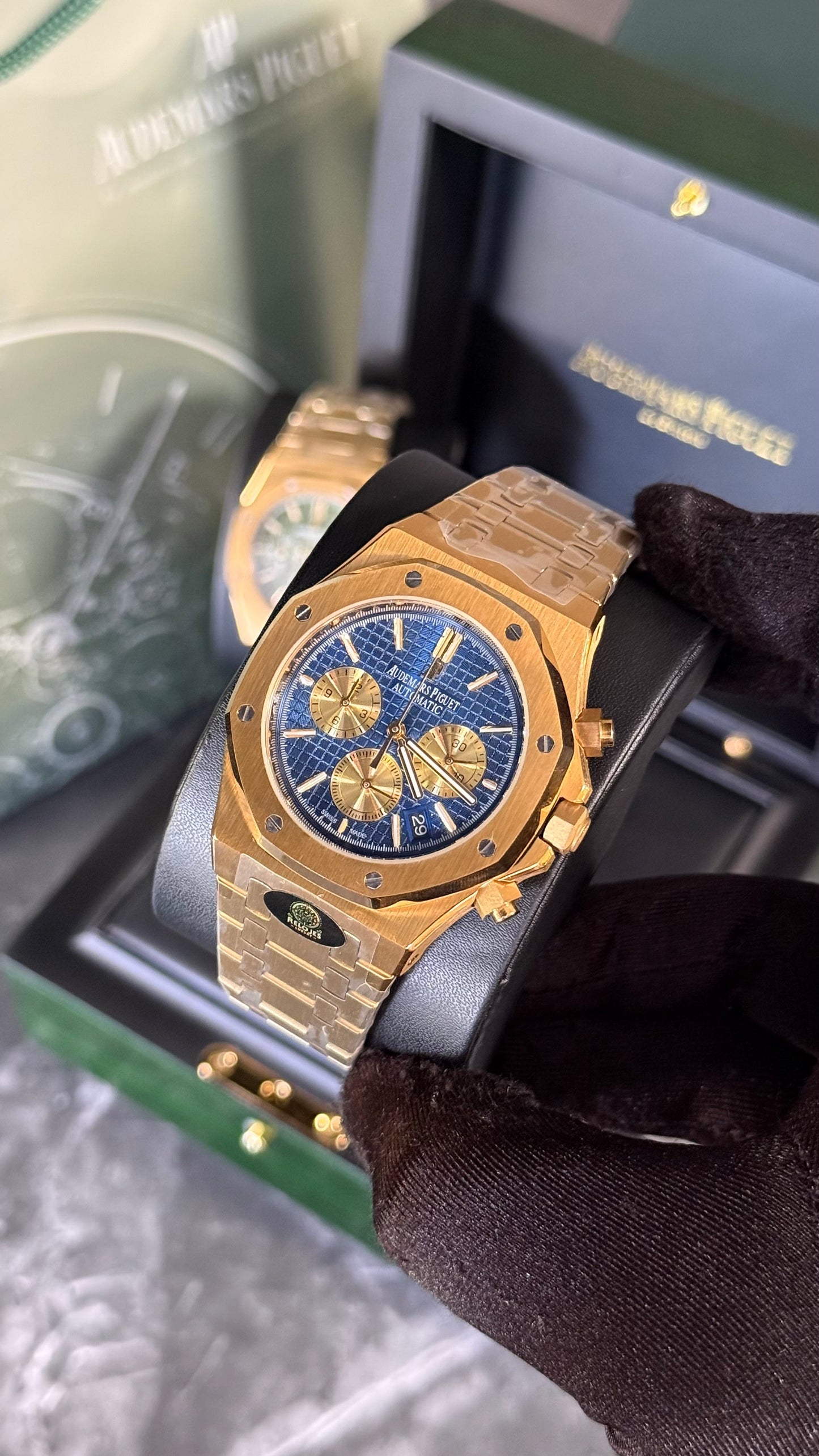 AP ROYAL OAK CRONÓGRAFO (FULL ORO / AZUL)