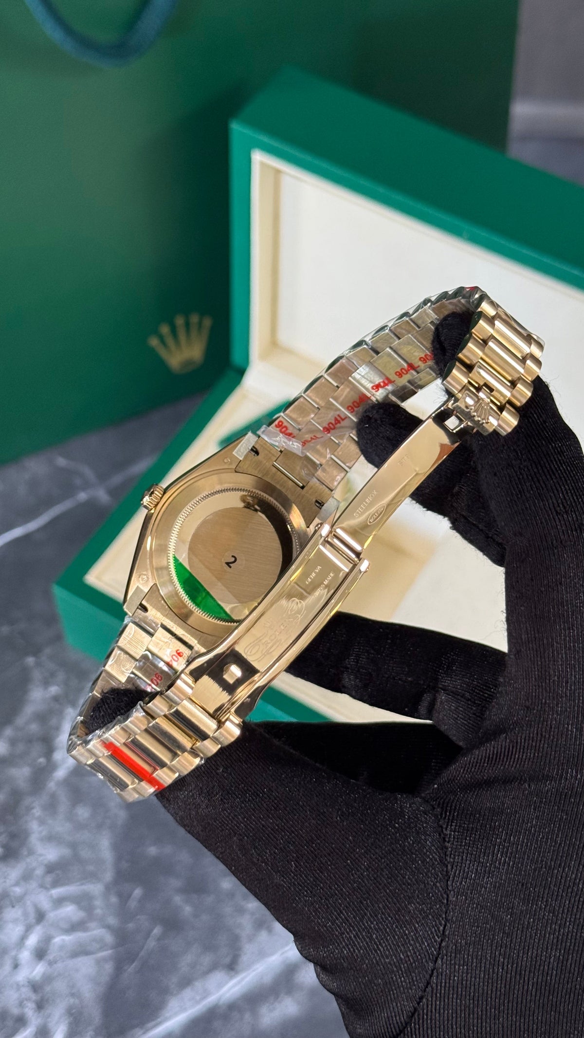 RLX DAY-DATE  (ORO) SUNBURST VERDE 2025