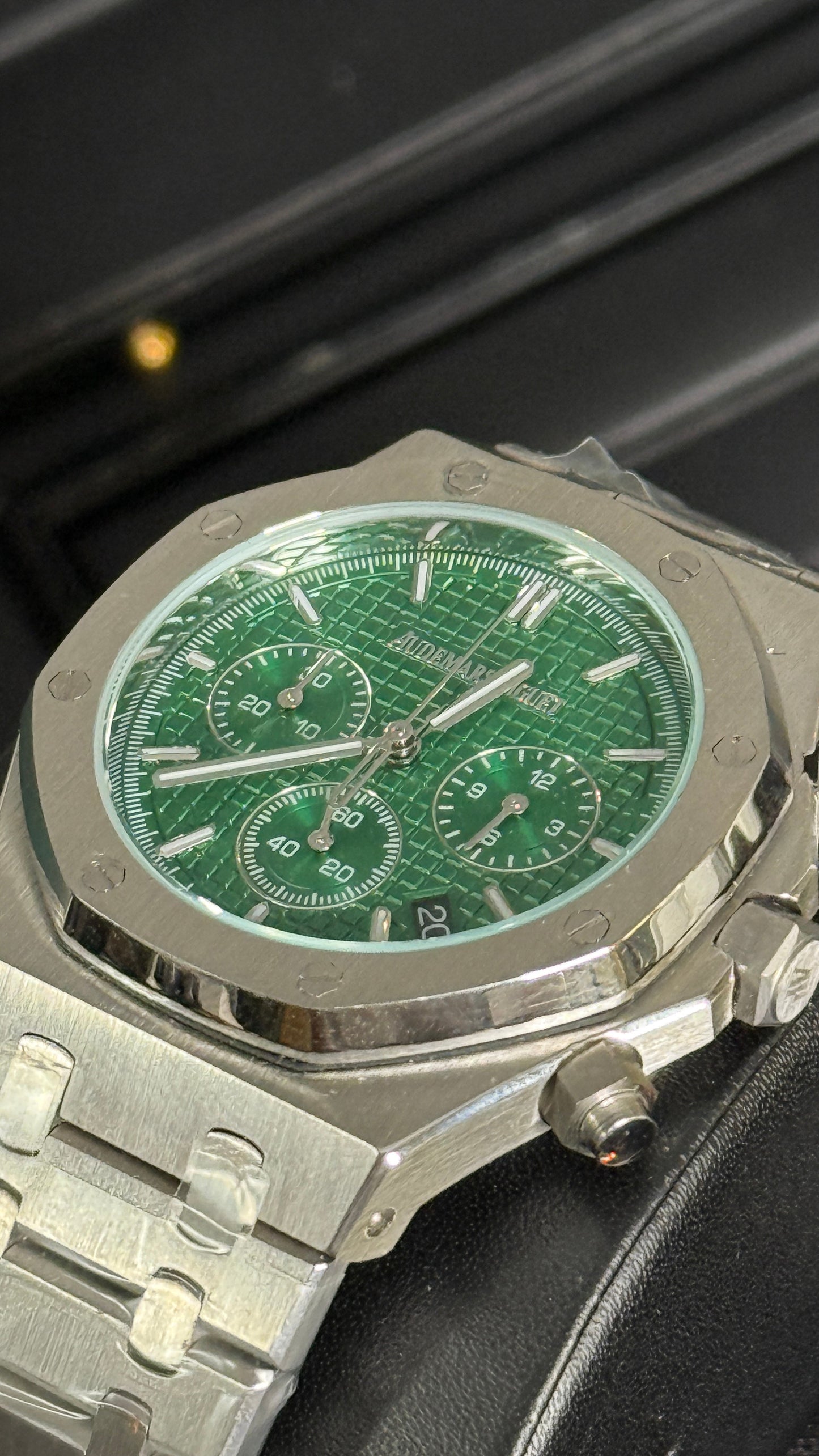 AP ROYAL OAK CRONÓGRAFO (PLATA/VERDE)