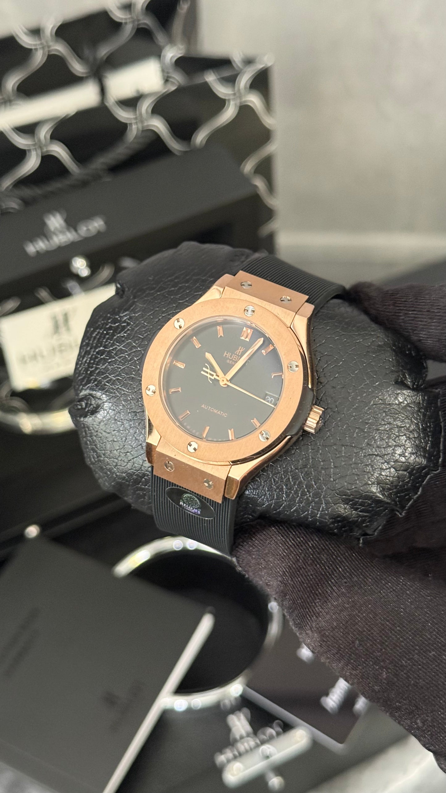 HBLT CLASSIC FUSIÓN (ORO ROSA/ NEGRO)  33MM