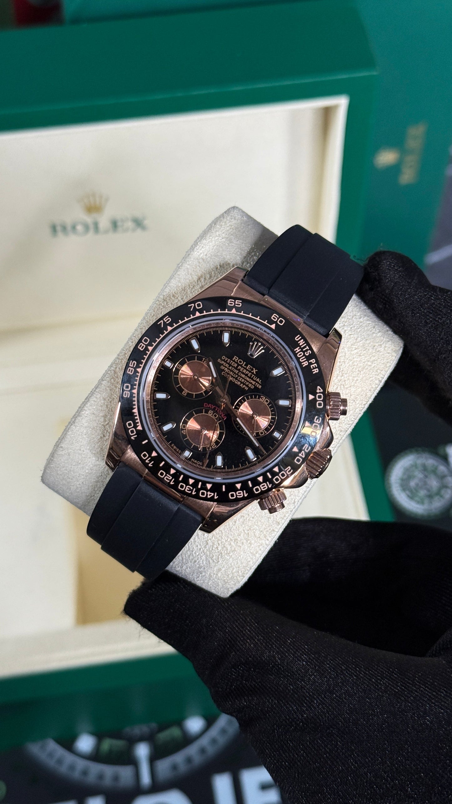 RLX DAYTONA (ORO ROSA/NEGRO) GOMA