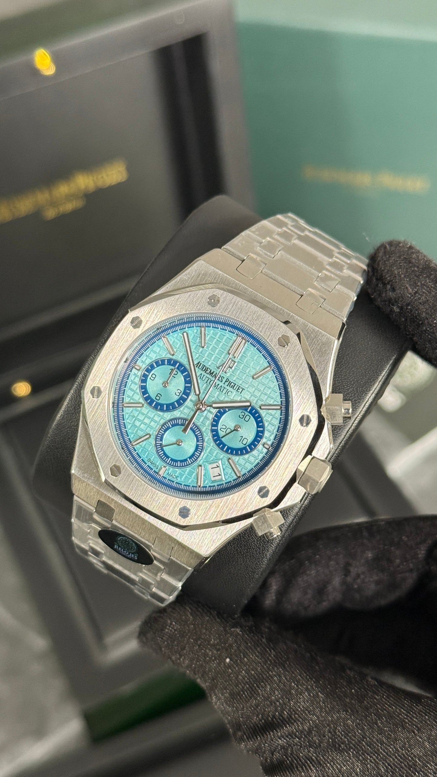 AP ROYAL OAK CRONÓGRAFO (PLATA/AZUL CLR)