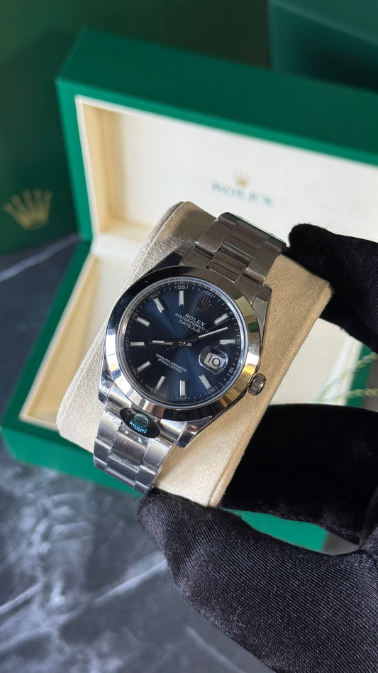 RLX DATEJUST (AZUL/PLATA) LISO  41MM