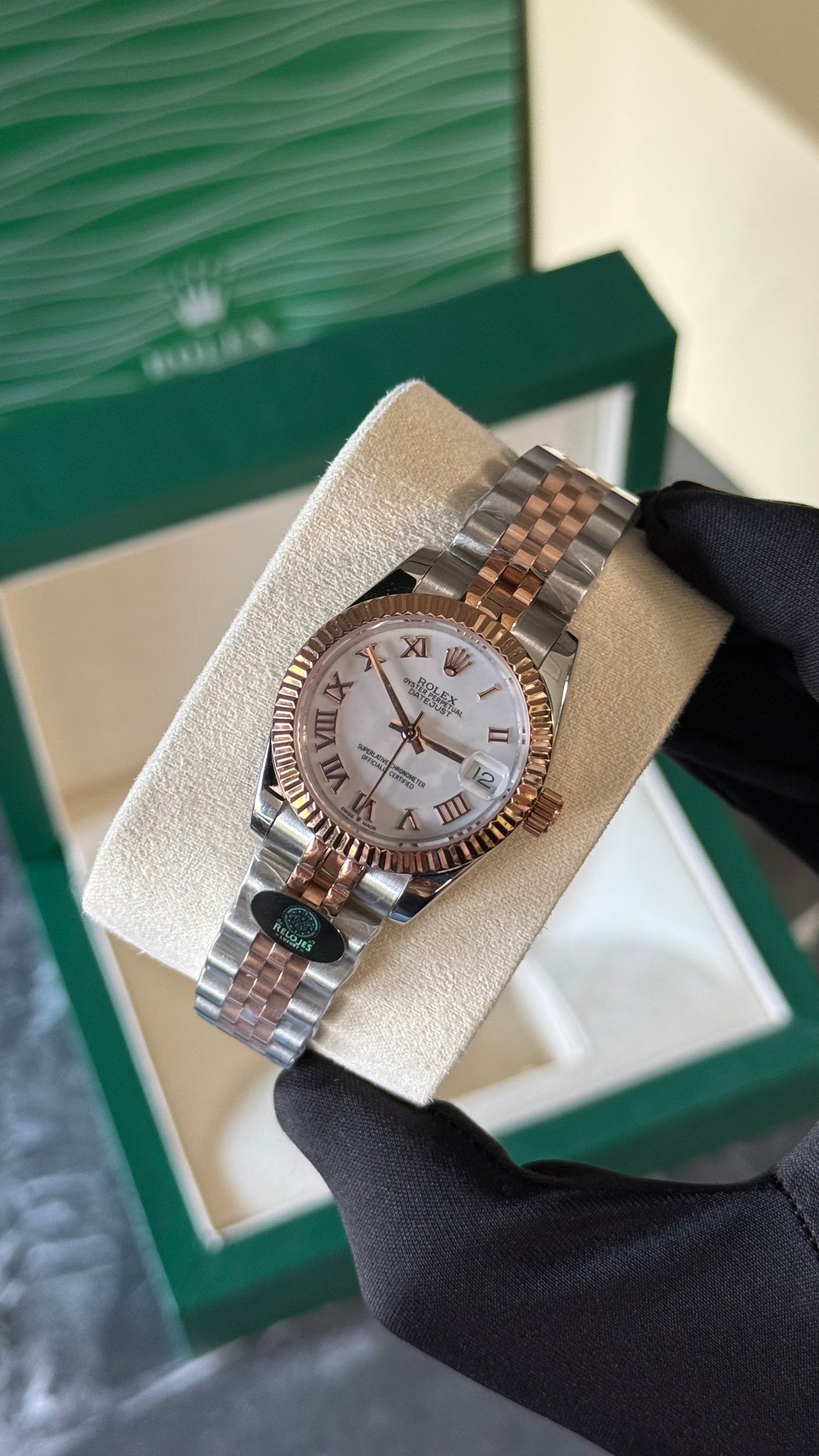RLX DATEJUST JUBILE (BLANCO/BICOLOR ORO ROSA) 31mm