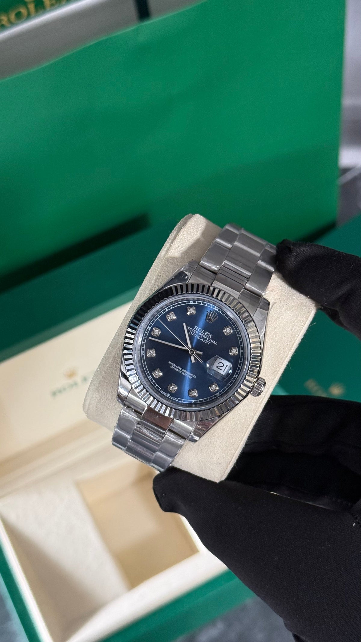 RLX DATEJUST (PLATA/AZUL) 41mm BRIL