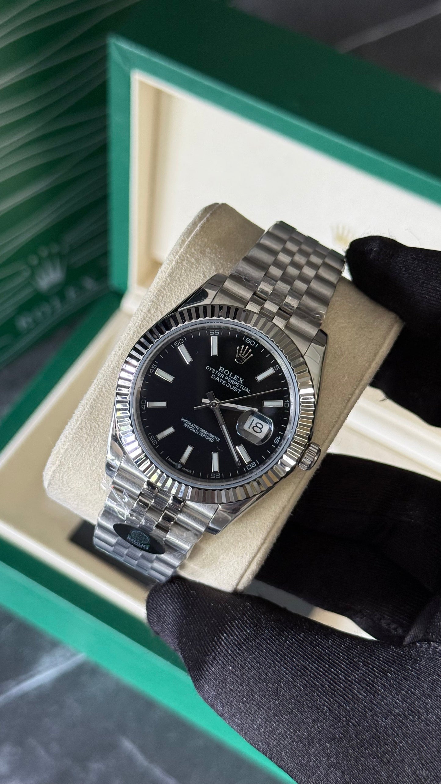 RLX DATEJUST JUBILEE (NEGRO/PLATA) 2025
