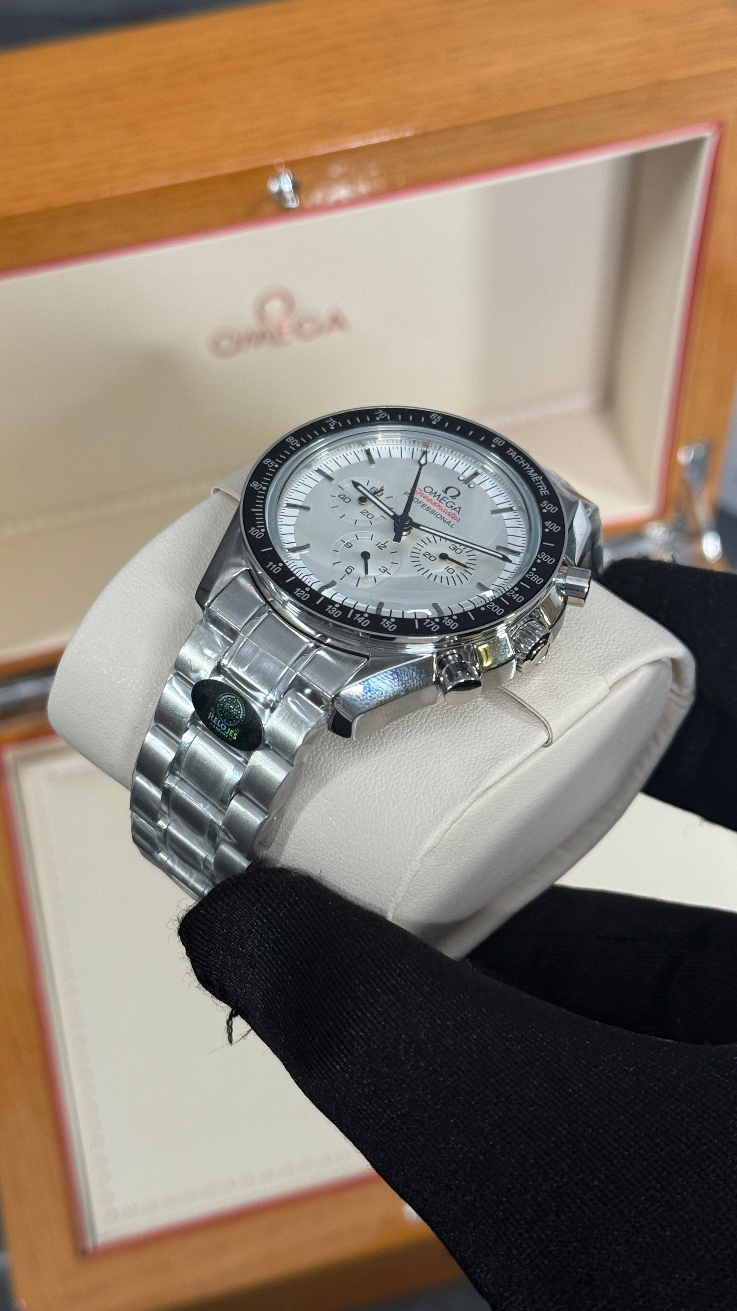OMG SPEEDMASTER (PLATA/BLACO) AUTOMÁTICO
