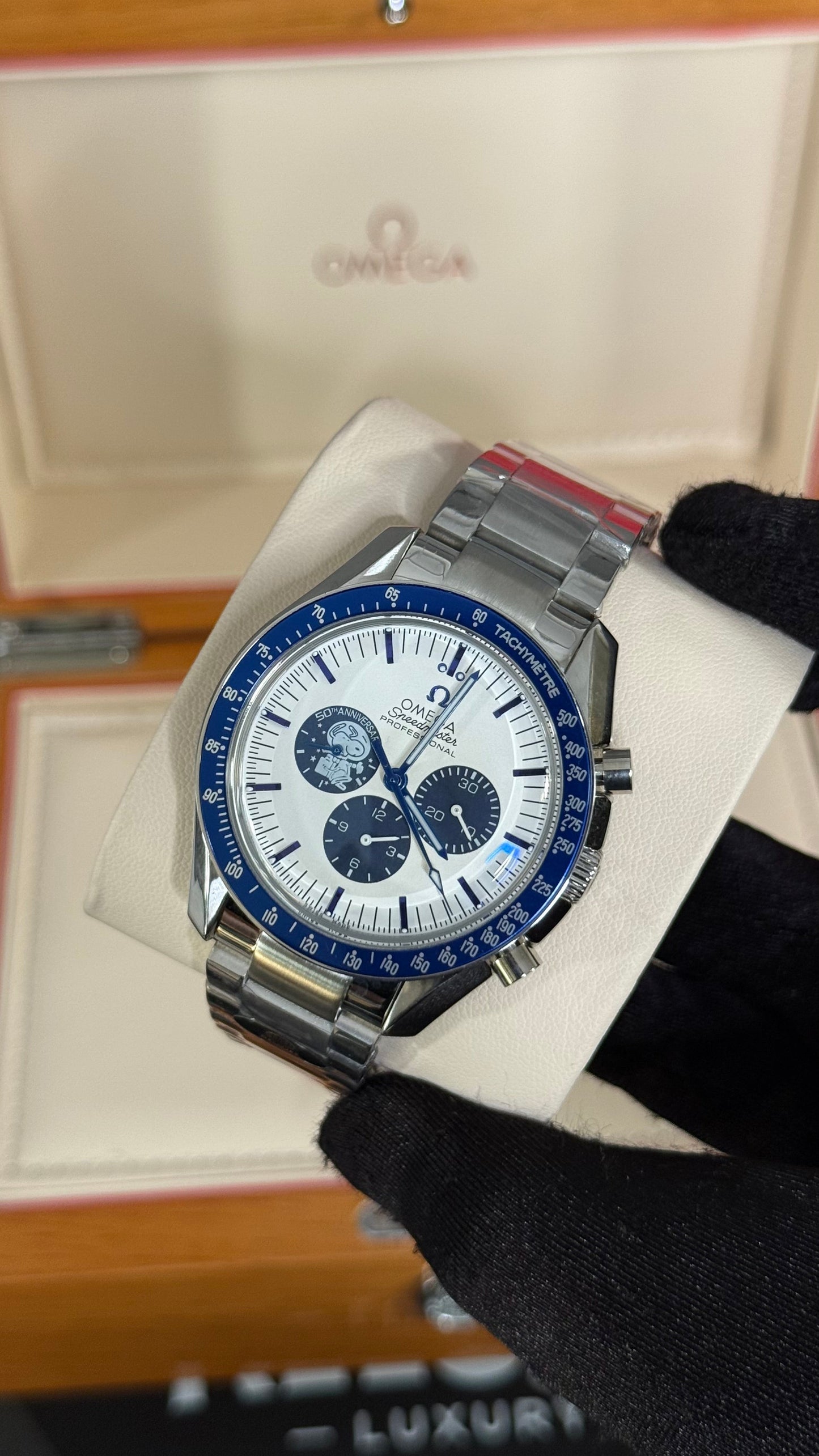 OMG SPEEDMASTER (PLATA/AZUL) SNOOPY