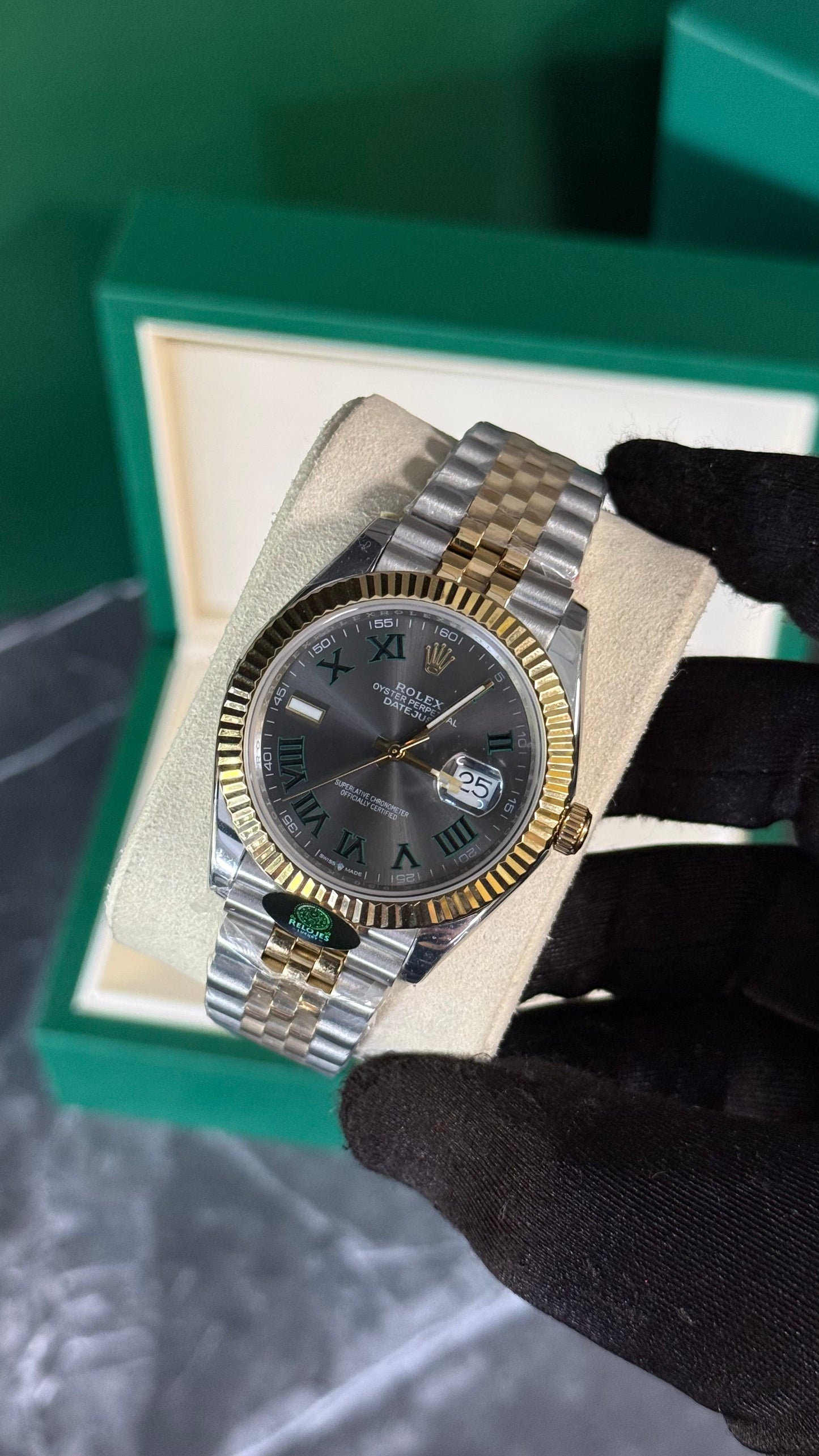 RLX DATEJST WIMBLEDON JUBILEE (PLATA/ORO) 2025