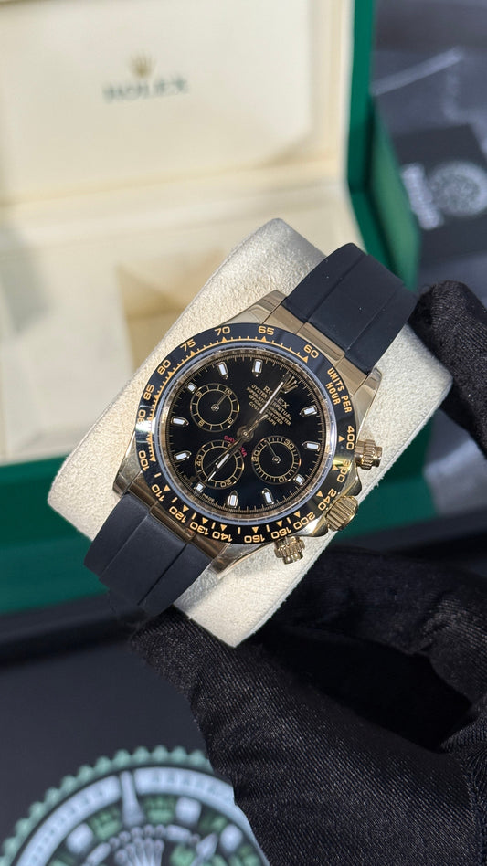 RLX DAYTONA (ORO-NEGRO/NEGRO) GOMA