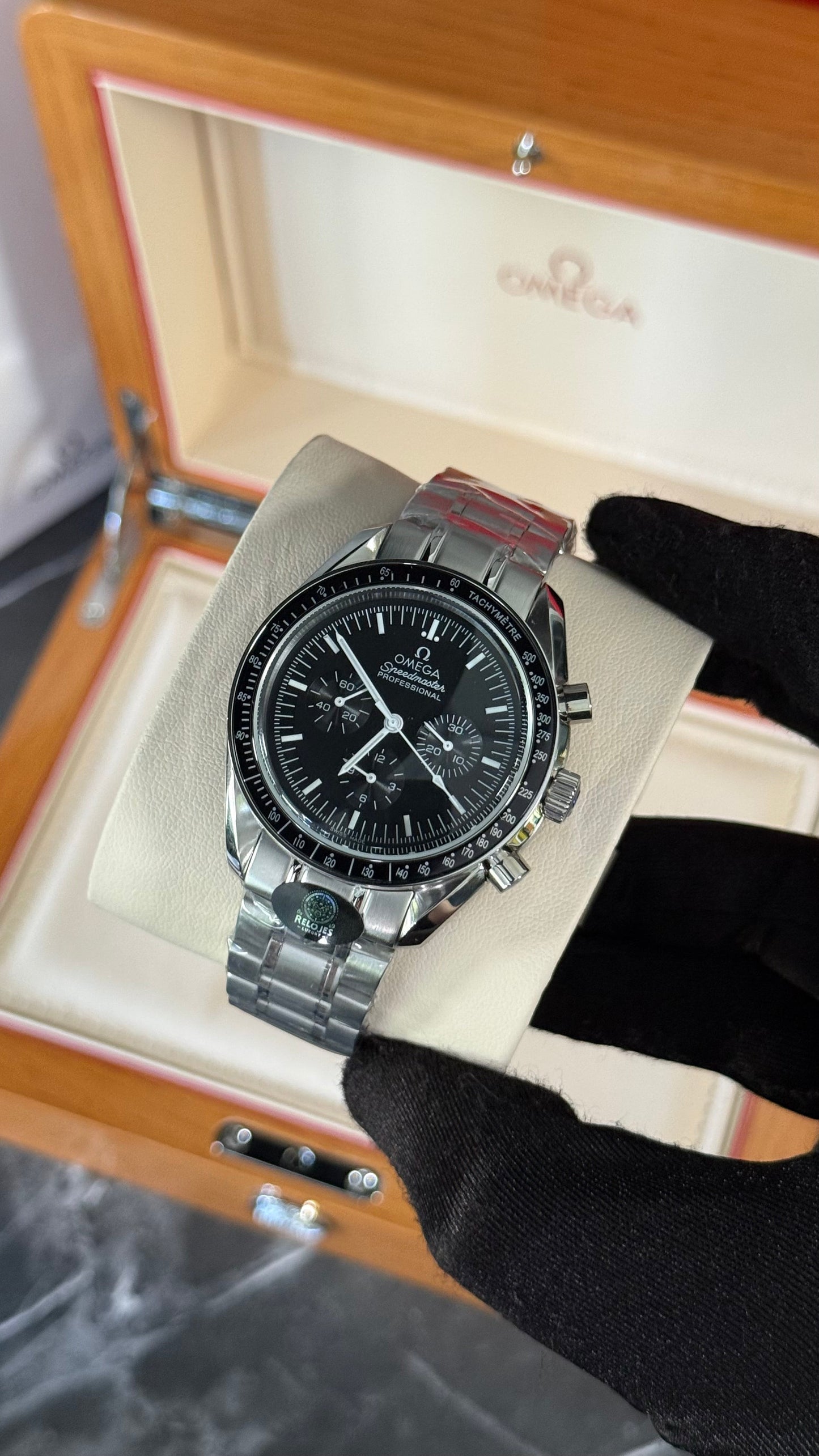 OMG SPEEDMASTER (NEGRO/PLATA) AUTOMÁTICO