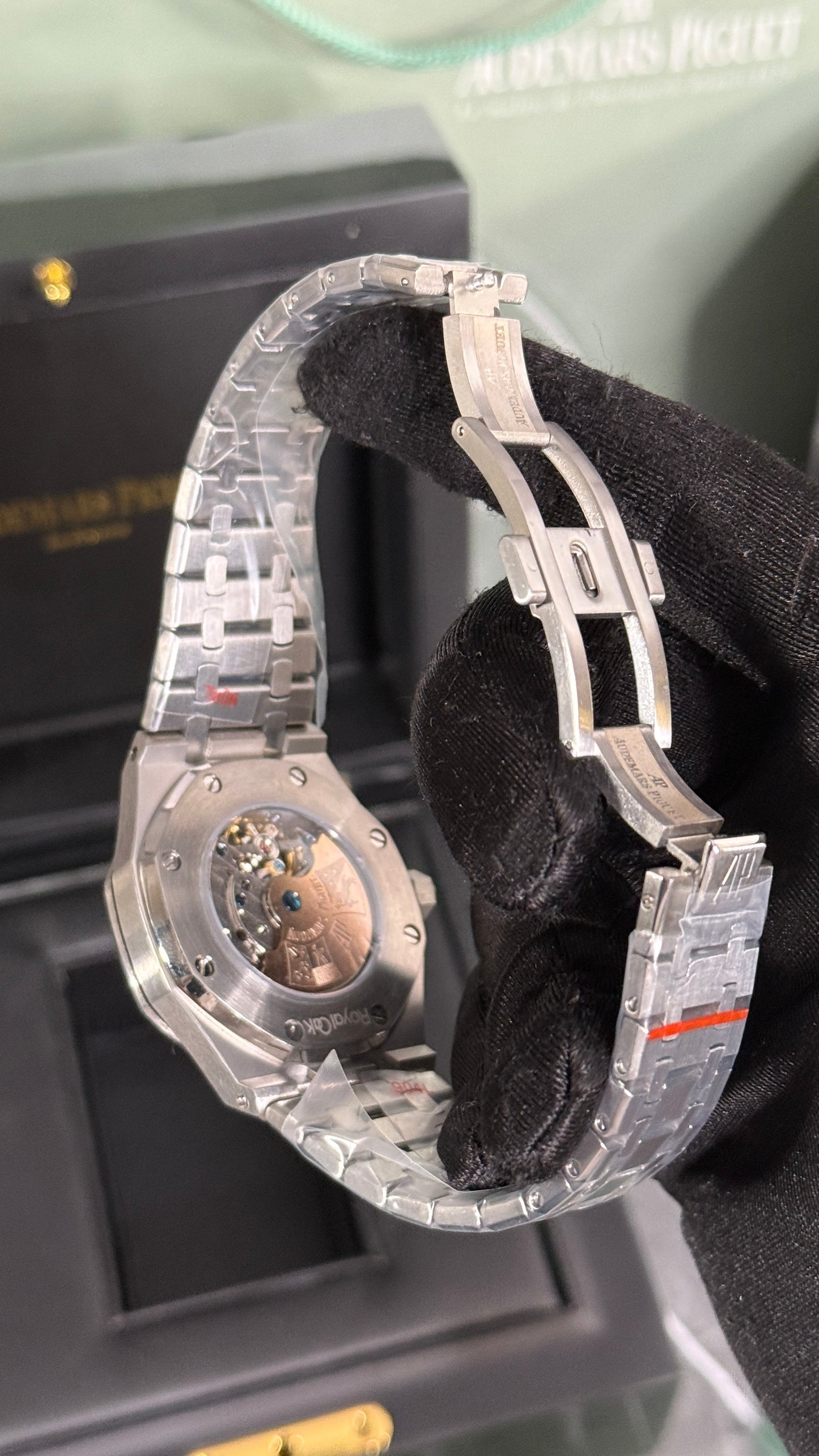 AP ROYAL OAK TURBILLON (PLATA/AZUL) DIAMANTES