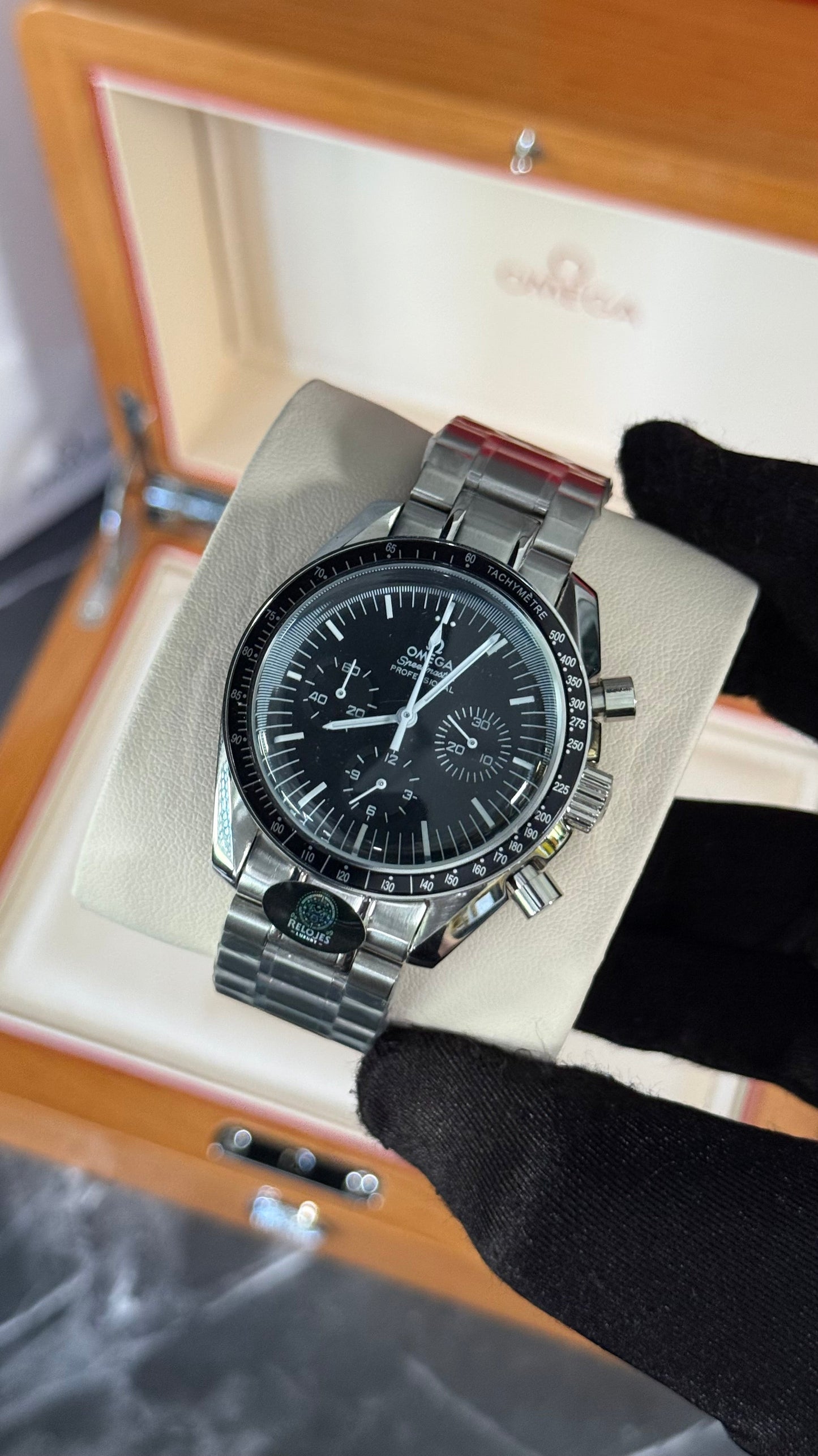 OMG SPEEDMASTER (NEGRO/PLATA) CUARZO
