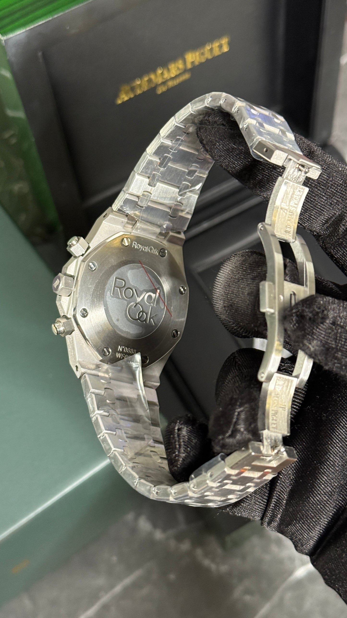 AP ROYAL OAK CRONÓGRAFO (PLATA/VERDE)