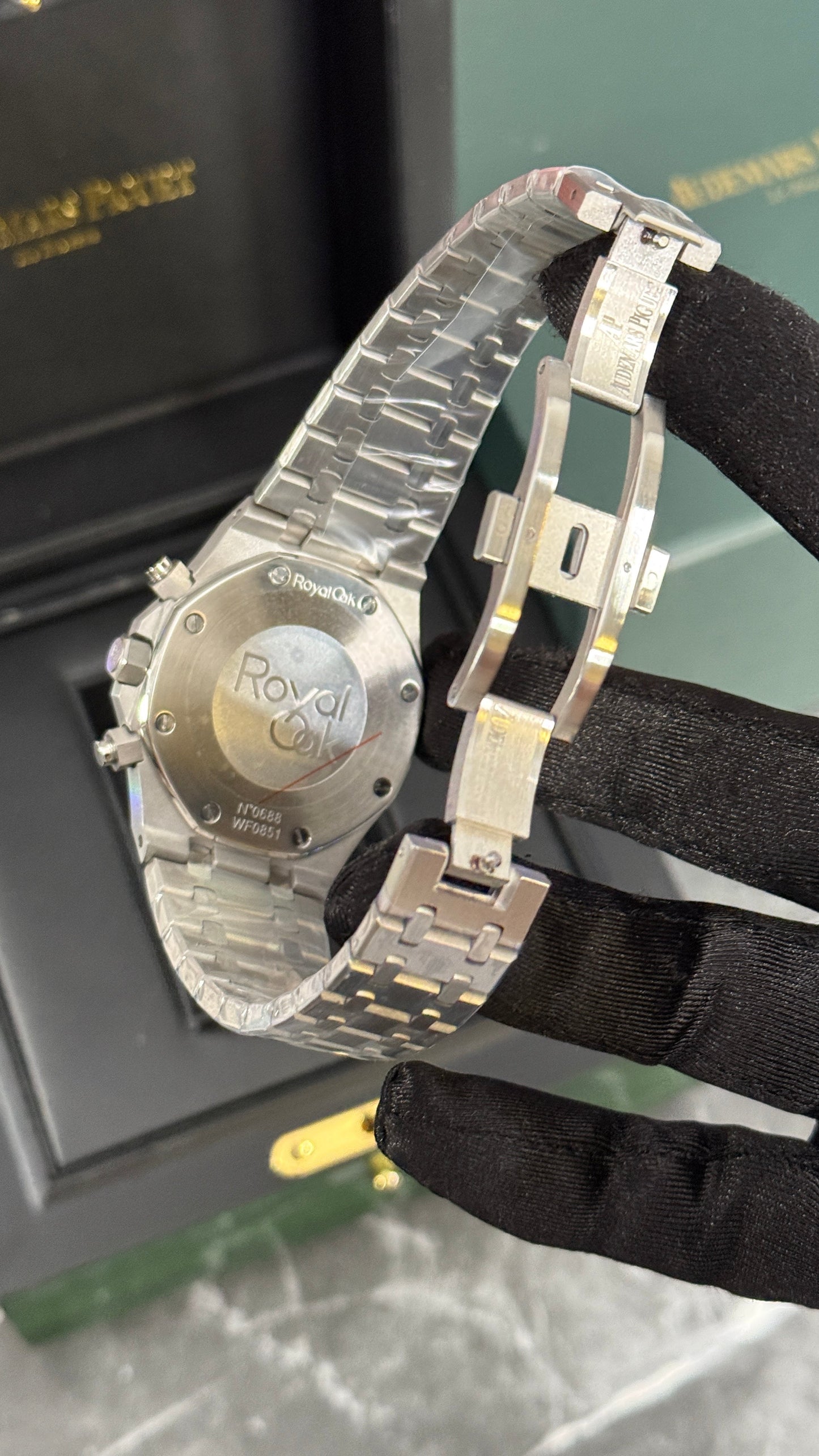 AP ROYAL OAK CRONÓGRAFO (PLATA/AZUL)