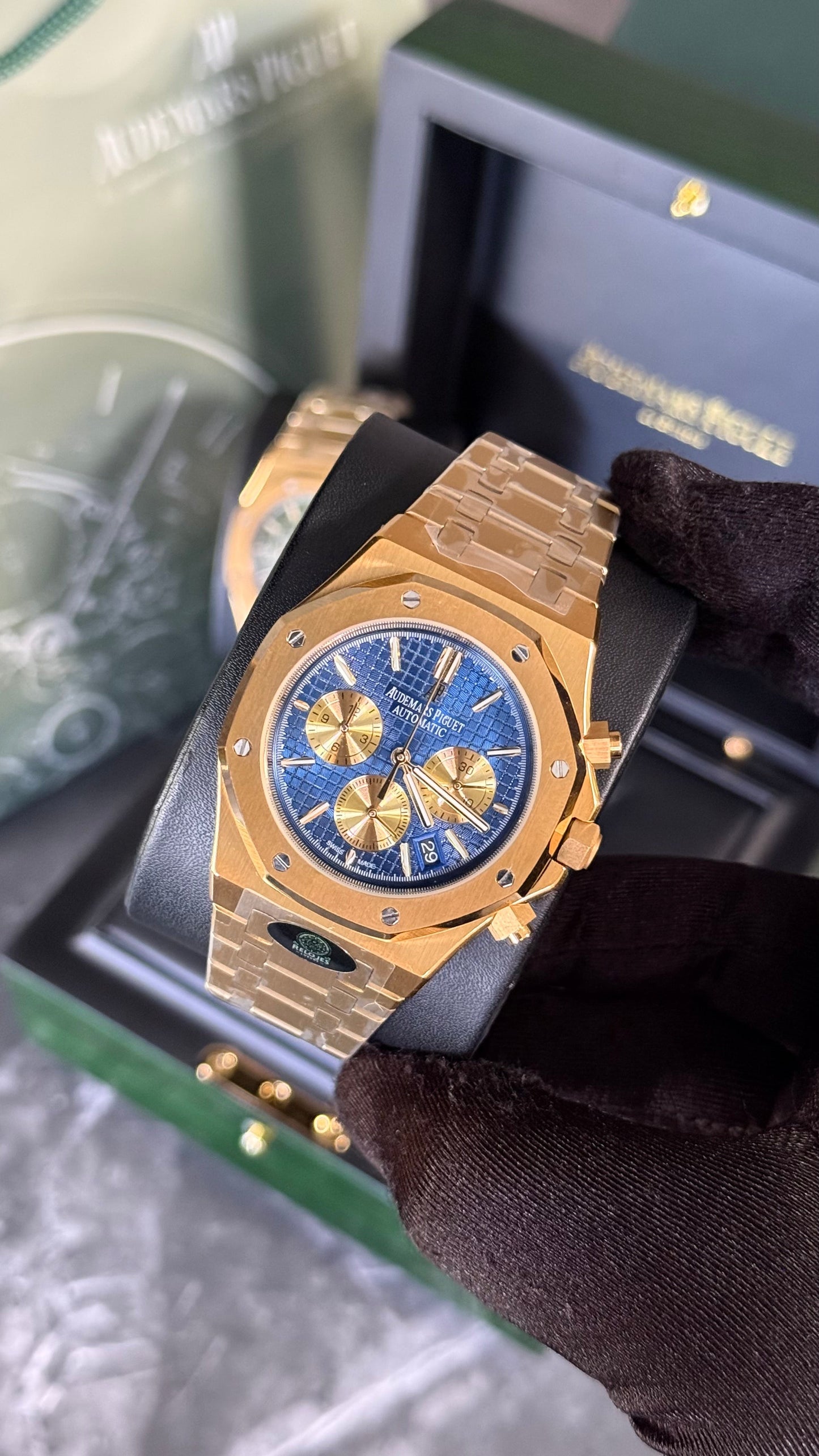 AP ROYAL OAK CRONÓGRAFO (FULL ORO / AZUL)