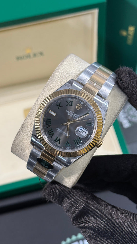 RLX DATEJUST (BICOLOR/GRIS-ROMANO)